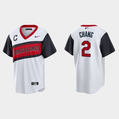 Cleveland Cleveland Guardians #2 Yu Chang Men's Nike White 2021 Little League Class Game MLB Jersey